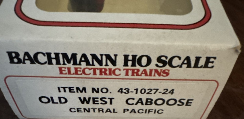 Bachmann HO Scale Old West Caboose Central Pacific