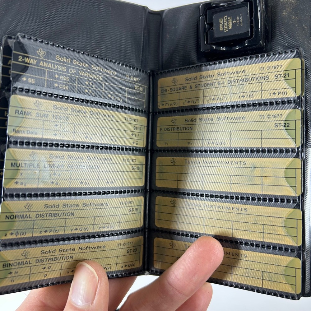 Texas Instruments Programmable TI 58/59 Applied Statistics Module 2 w/ Booklet