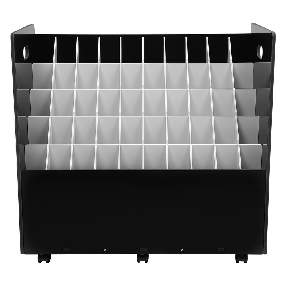 50-Slot Rolling File Organizer on Wheels for Blueprints and Documents