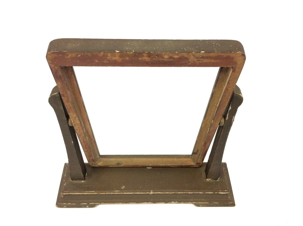 Rectangular Painted Brown Vanity Portrait Picture Frame Custom Stand