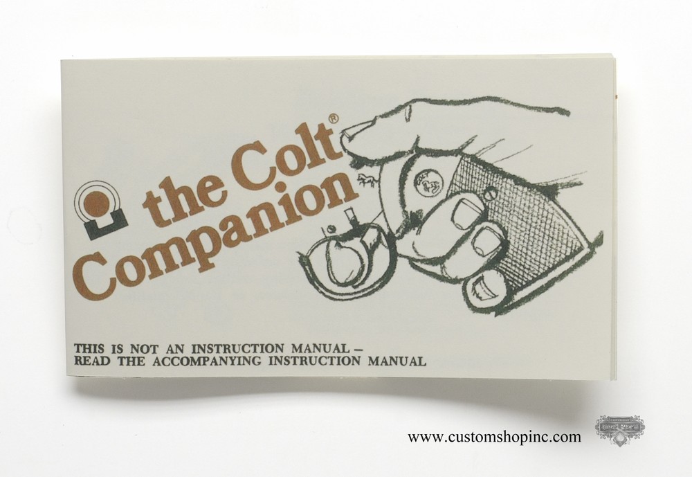 Colt Python Factory Paperwork Packet. 1993 Manual