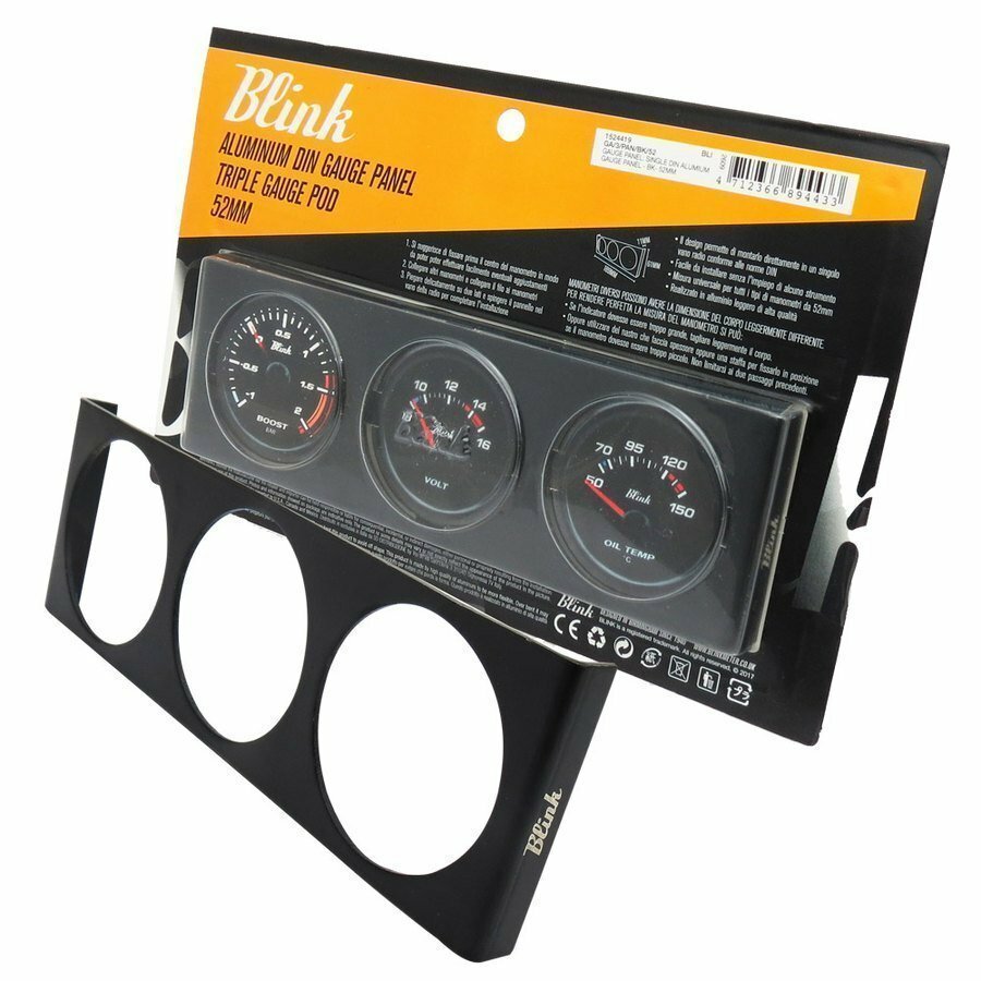 DIN DASHBOARD INSTRUMENT PANEL 3 HOLES SUPPORT 52MM CAR TOOLS