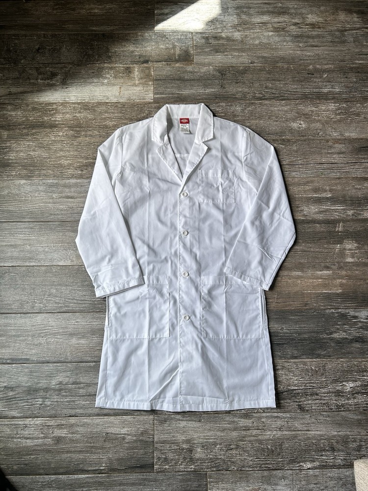 Dickies Pure White Lab Coat Size Extra Small Pockets preowned