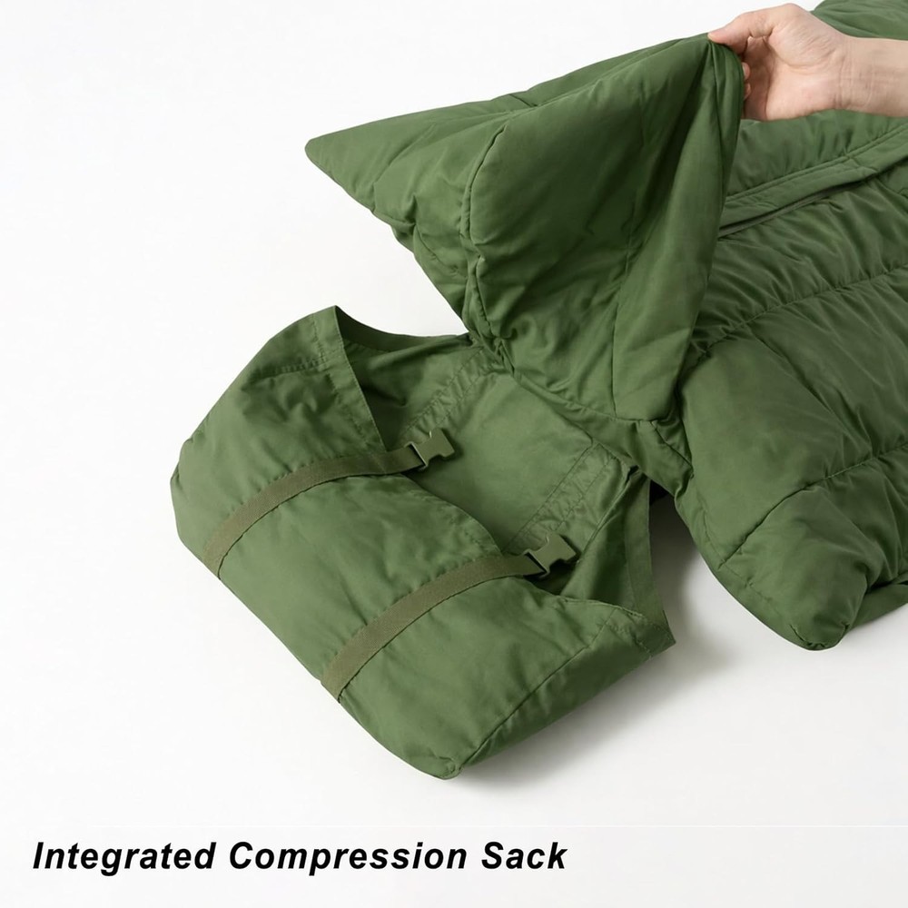 MT British Army 1958 Sleeping Bag – Roll-Up, Waterproof & Warm, Compression Sack