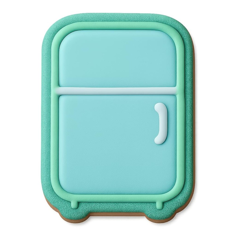 Sleek Refrigerator Cookie Cutter & Stamp - 2.6x4