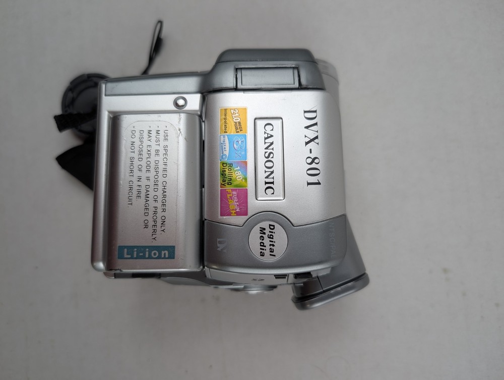 Cansonic DVX-801 Digital Camcorder Video Camera w Battery Untested Silver