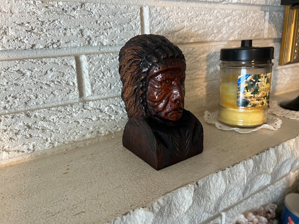 Warrior Chief Native American Indian Bust