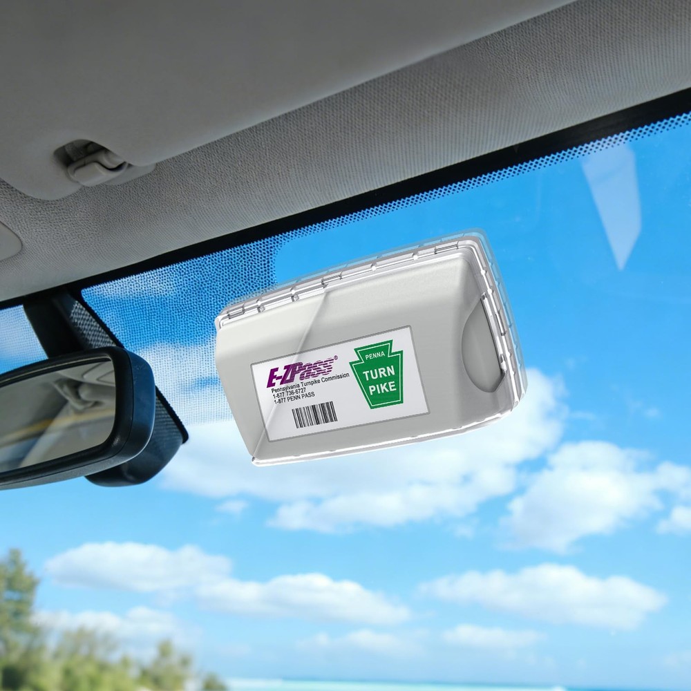 2 Pack EZ Pass Holder with Super Strong Suction Cups for Windshield. Ezpass H...