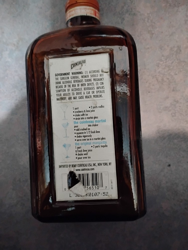 Cointreau Liquor Bottle EMPTY