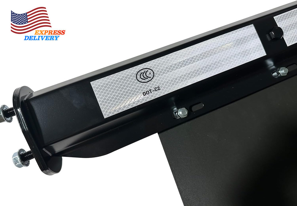 2PCS Black Angled Spring Loaded Mud Flap Hanger Bracket