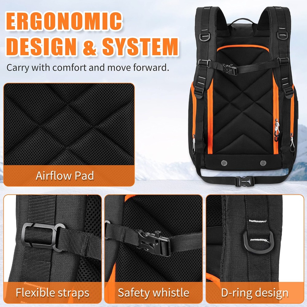 Gelindo 55L Ski Boot Bag Backpack: Large Ski Snow Backpack Multi Compartments...