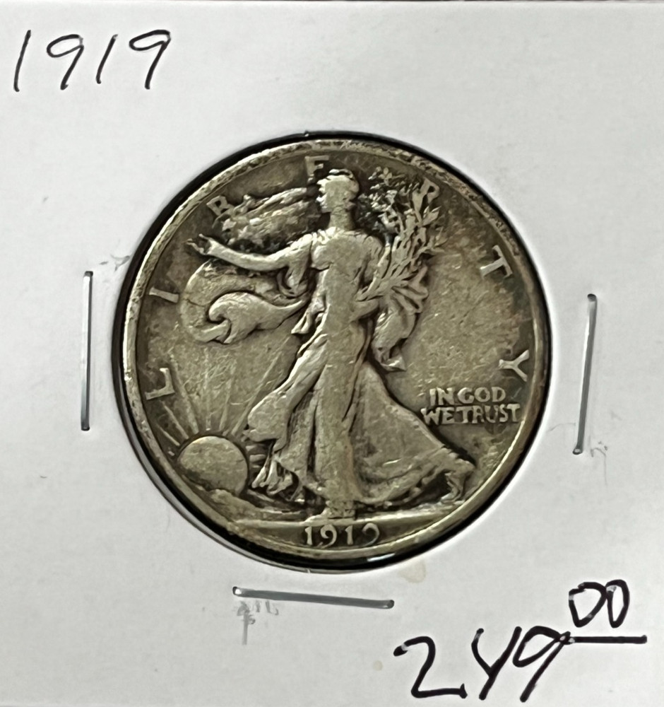 1919 Walking Liberty Silver Half Dollar "Nice Grade"