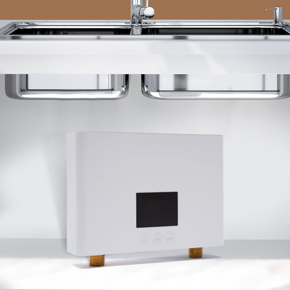 Kitchen Electric Hot Tankless Water Heater Shower Instant Boiler Bathroom 110V