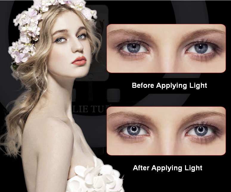 Fodoto 14" LED BiColor Dimmable Ring Light Kit 7' Stand