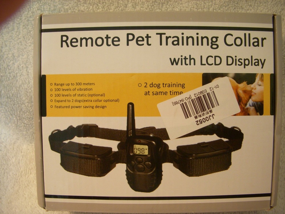 Pet Dog Training Collar - LCD Display Remote, Built in Battery