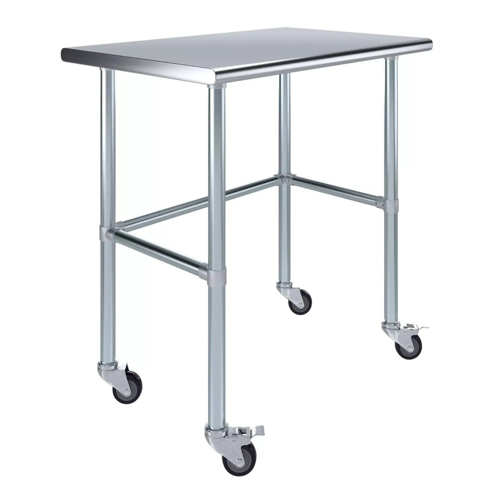 36"x30" Stainless Steel Kitchen Prep & Work Table, NSF Certified, Open Base