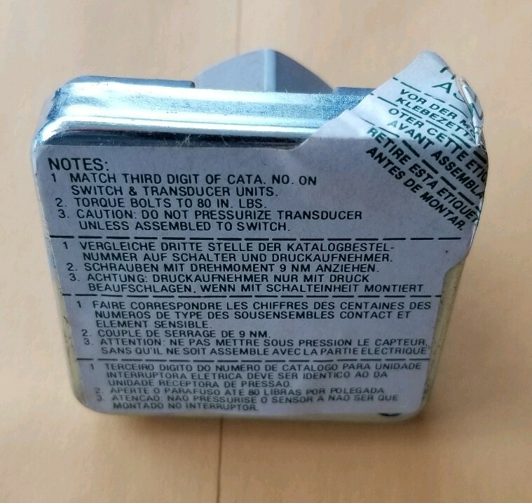 Asco RN20B42 Tri-point Pressure Switch (New/Surplus)