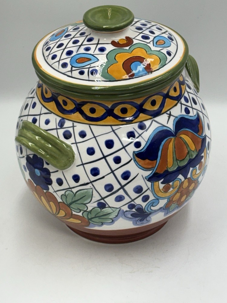 Hand Painted Decorative Cookie Jar, 9x9