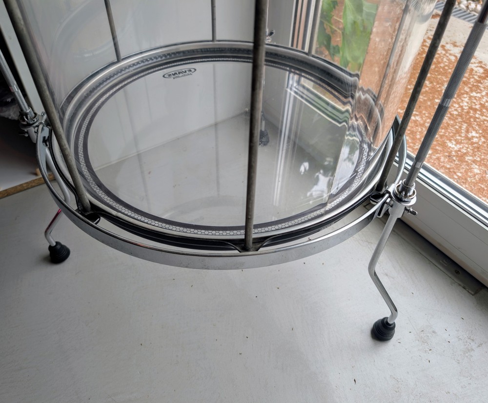 18"x16" custom free-floating acrylic floor tom