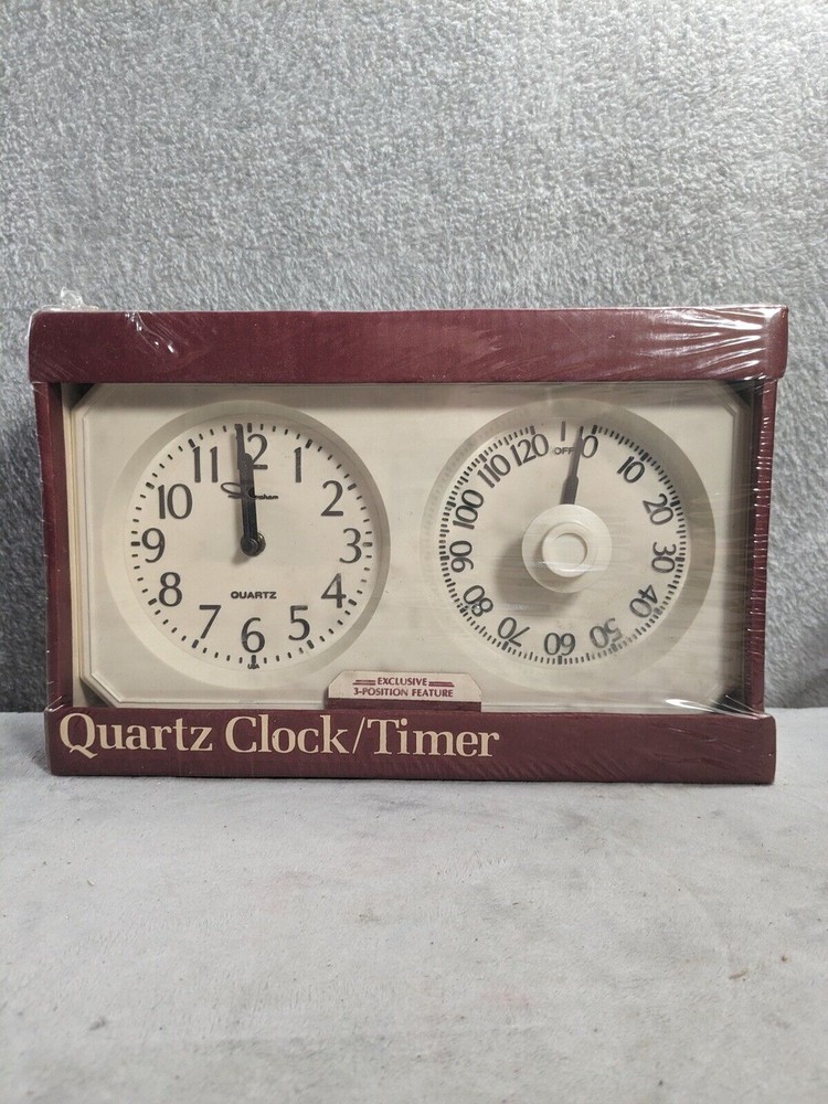 Vintage Quartz Clock, 3 Positions Vertical Horizontal Or Countertop