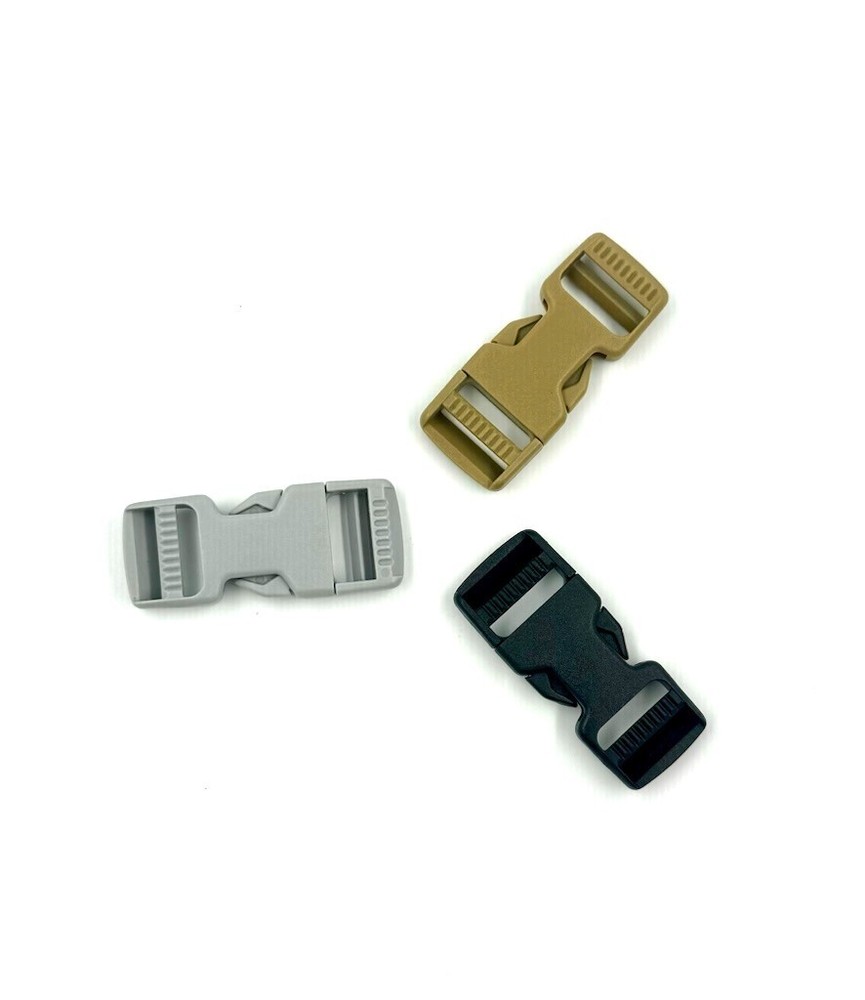 3/4" inch (20mm)- Quick Release Plastic Buckle - Dual-Sided Adjust - (500 Pack)