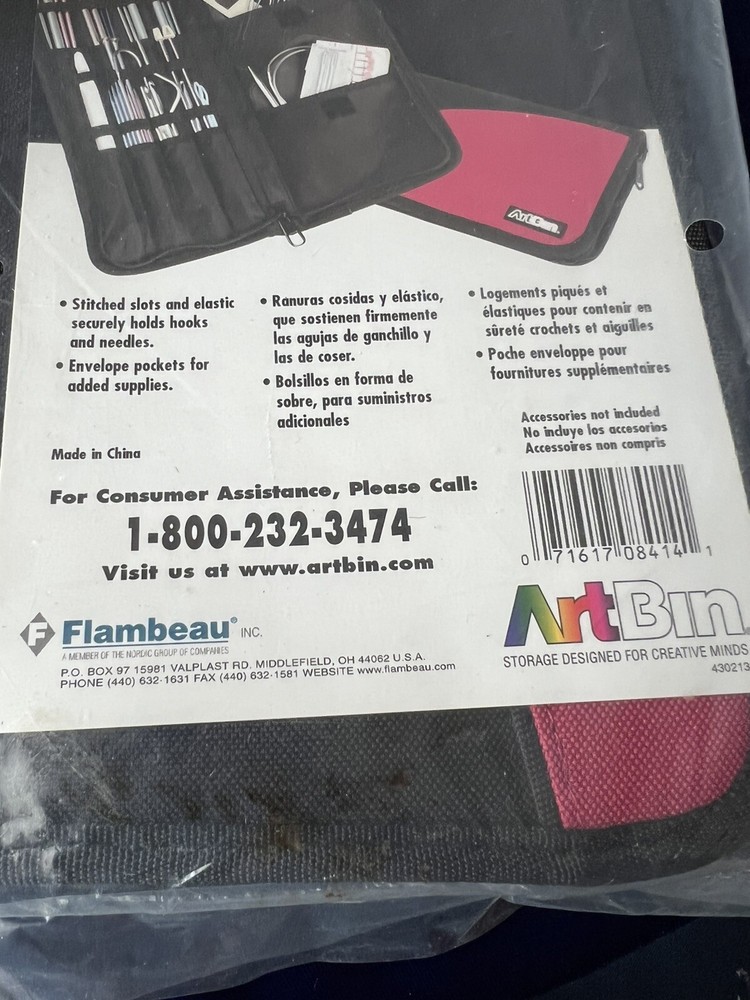 ARTBIN HOOK AND NEEDLE FOLIO NEW