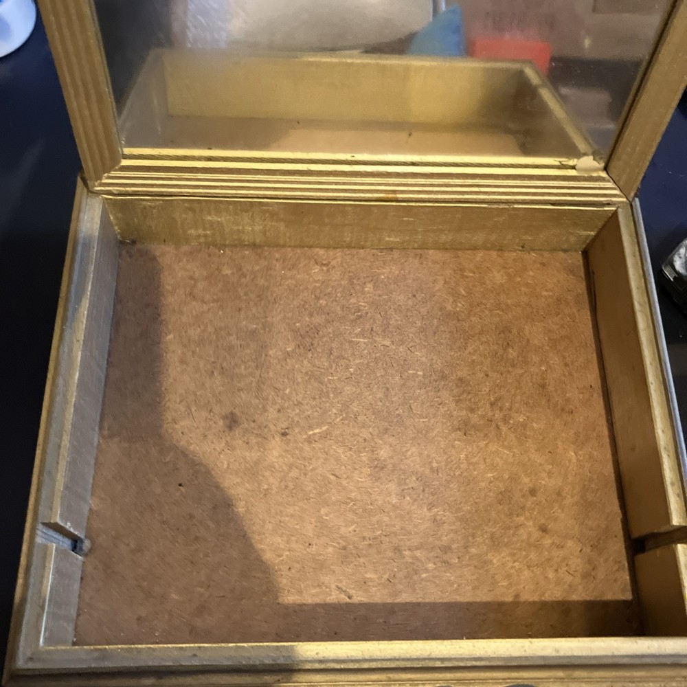 Musical Interlude Picture Mirror Box Vintage