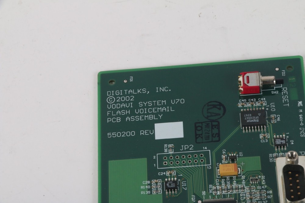 Vodavi AWK LYR 5500204 REV B System V70 FLash Voicemail PCB Assembly