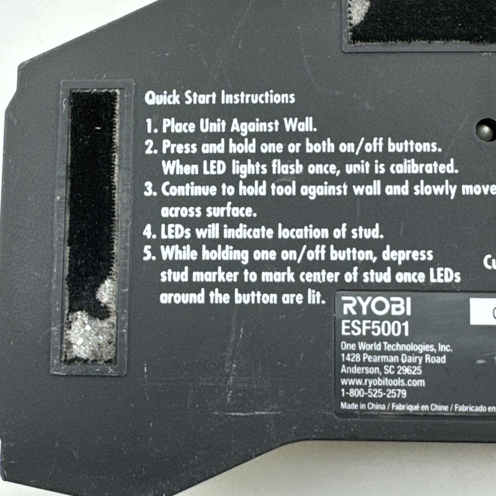 RYOBI ESF5001 AC Detection Auto Depth Scan Whole Stud Finder Detector