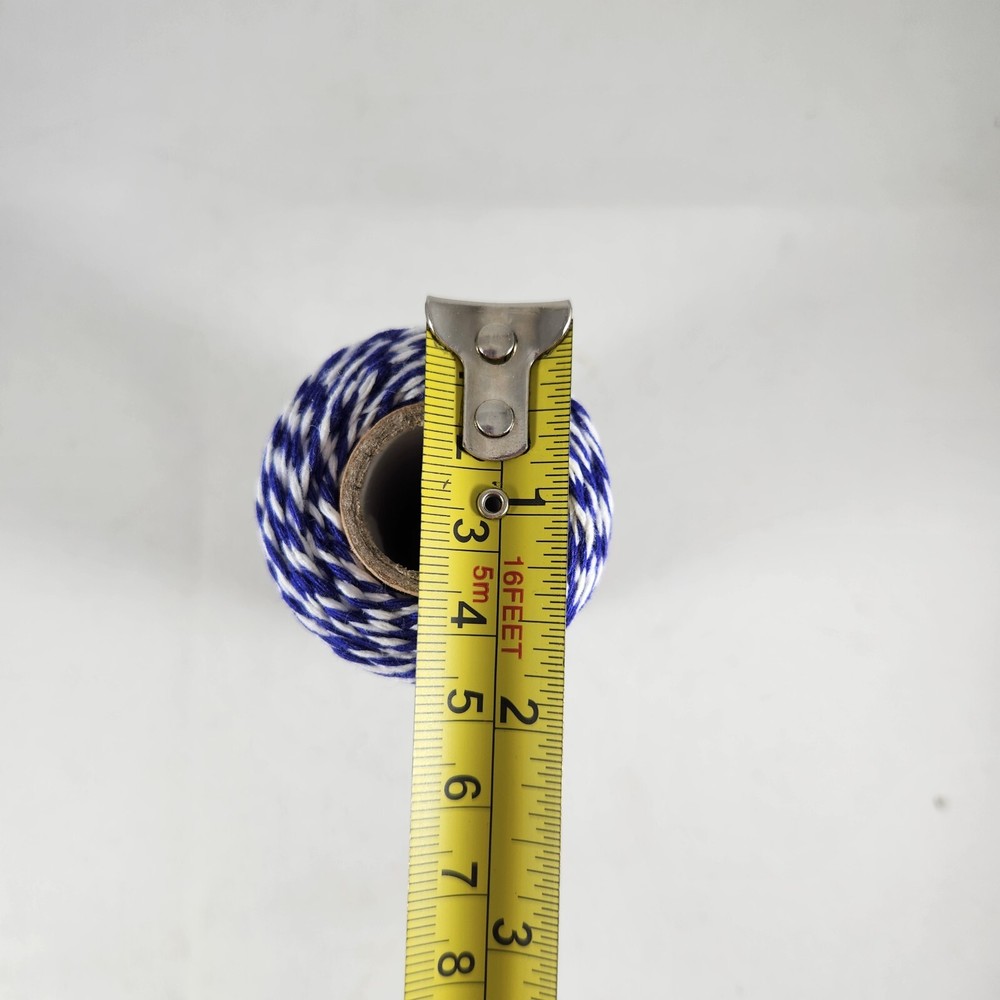 Blue & White Striped String Thread Spool Roll