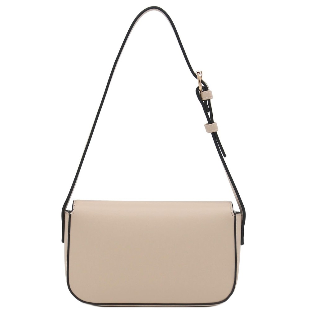 Mini Classic Rectangular Flap Purse Underarm Shoulder Bag Light Taupe