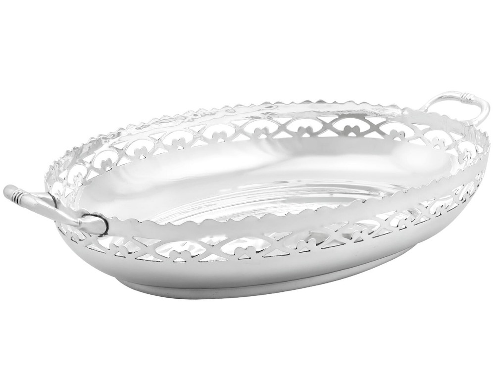 Antique George V Sterling Silver Bread Dish