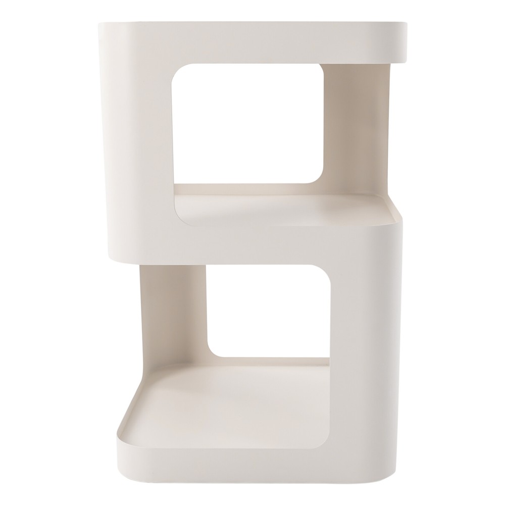 3 Tier Side Table Modern Coffee Table Sofa Bedside Table Storage Organizer White