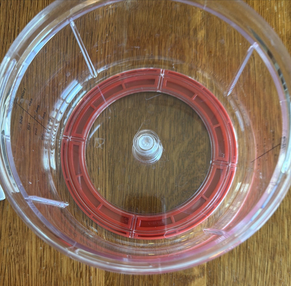 Tupperware Quick Chef Food Processor Chopper Mixer Whisk 4 Cups Red COMPLETE