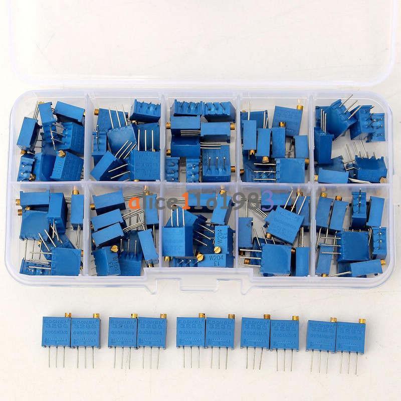 3296W Multi-turn trimmer potentiometer 3296 Variable Resistor Kits With Box