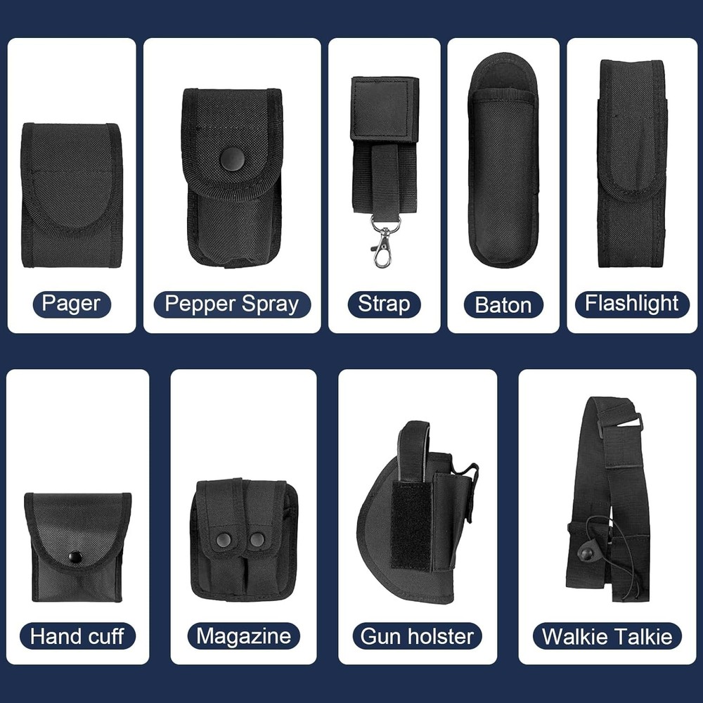 Molded Duty Belt Kit with Flashlight & Baton Holsters