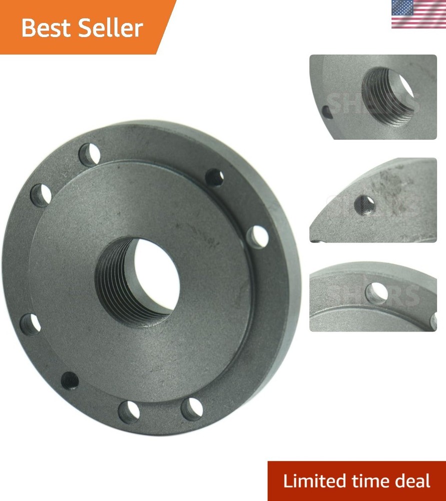 Precision 5" Threaded Lathe Back Plate for Self-Centering Chucks - Key Included