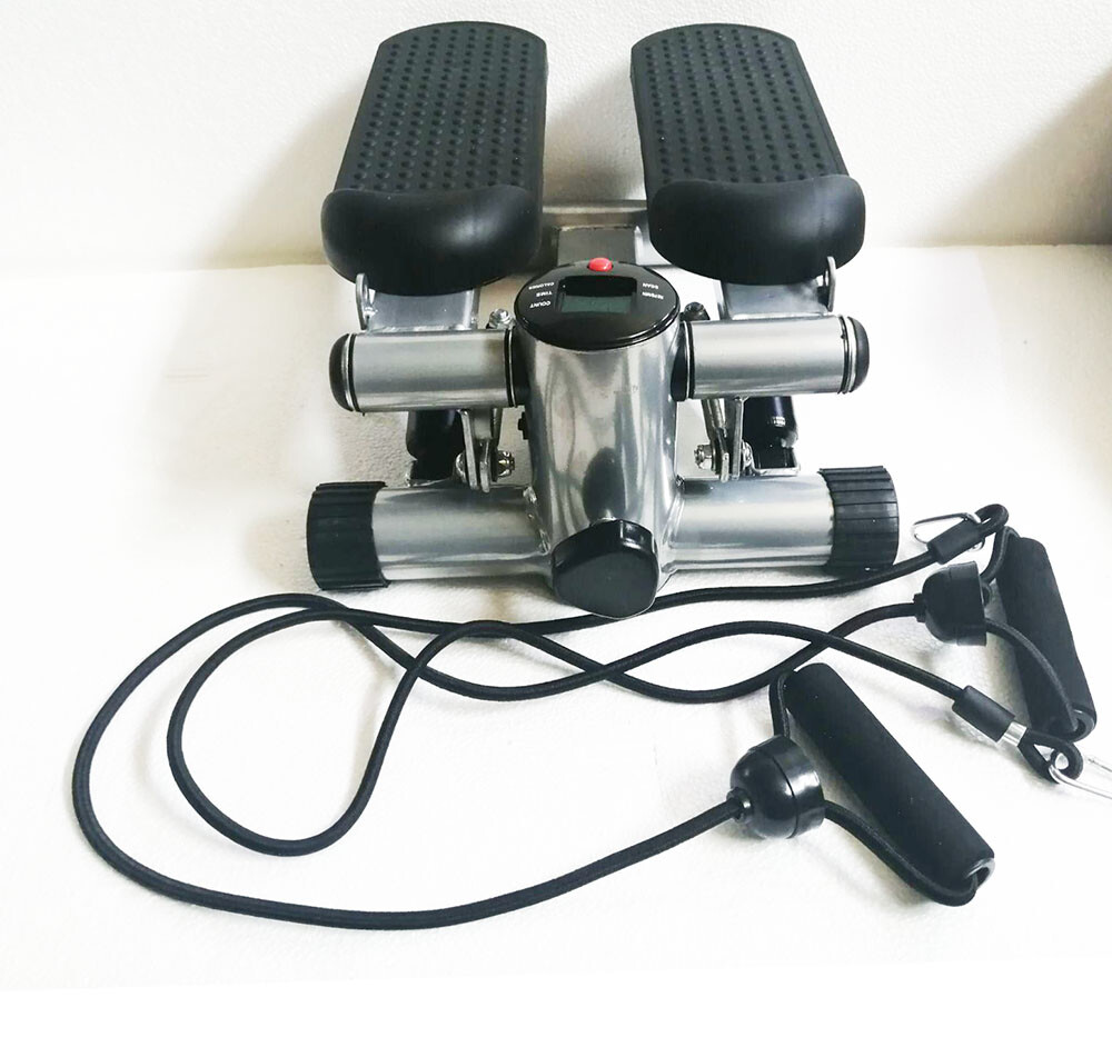 Adjustable Pressure Air Climber Stepper Exercise Machine with Resistance Bands a