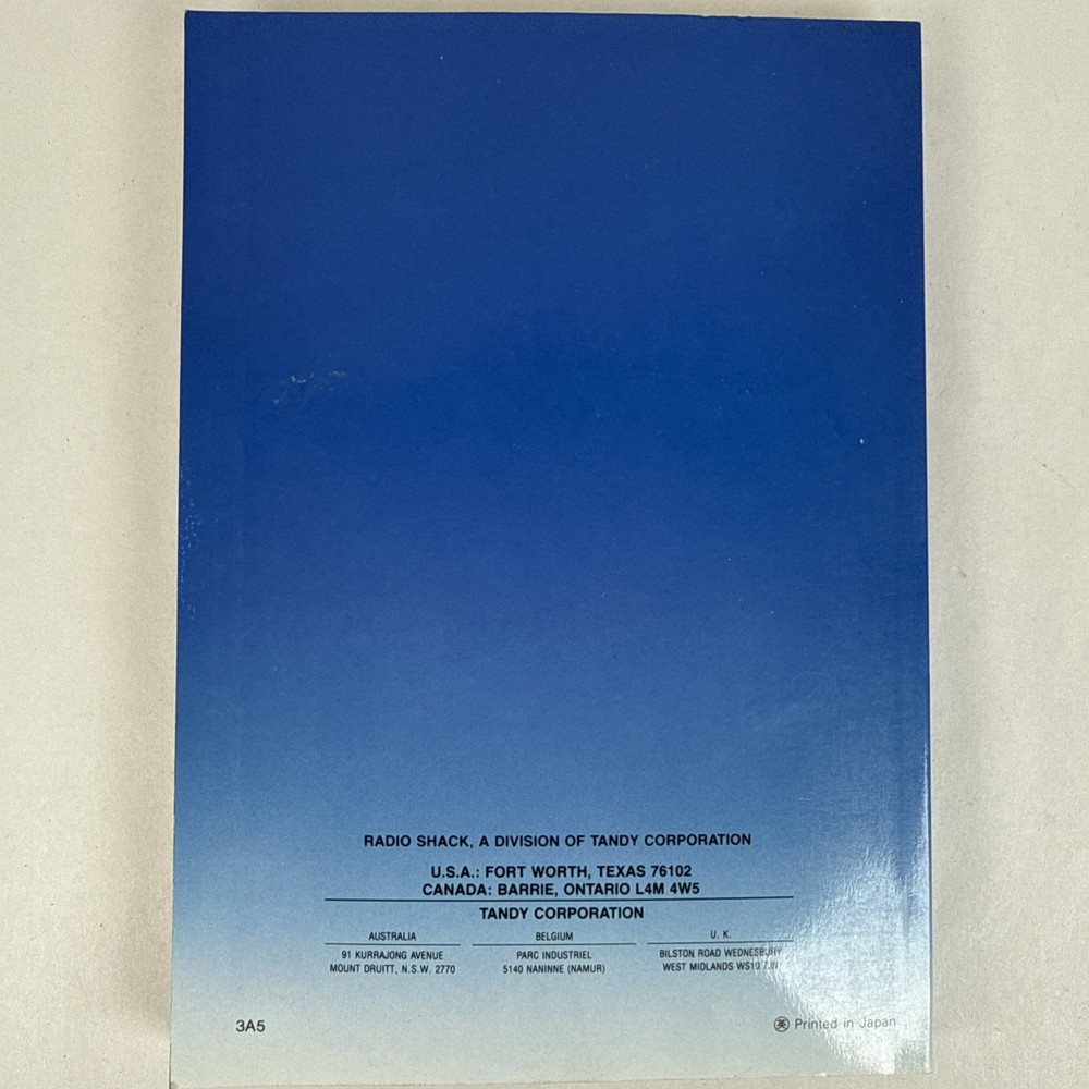 Vintage TANDY Pocket Computer PC-4 Programming Guide 26-3650B