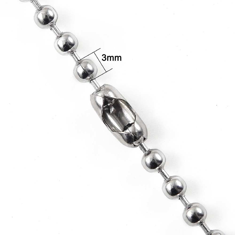 GZXUNFA 120 Inch Ceiling Fan Pull Chain, Beaded Chains 120 Inch, Silver