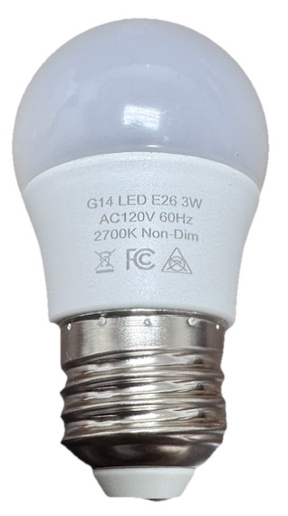 6 Pack LED Night Light Bulb 3W E26 G14 Soft White 2700K