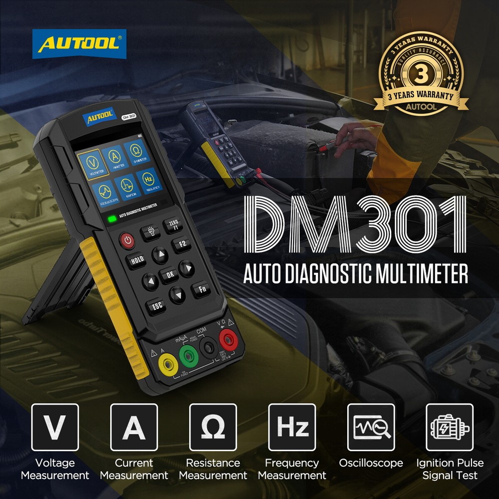 Car Digital Multimeter Oscilloscope AC DC Volt Meter Voltmeter Ammeter Ohmmeter