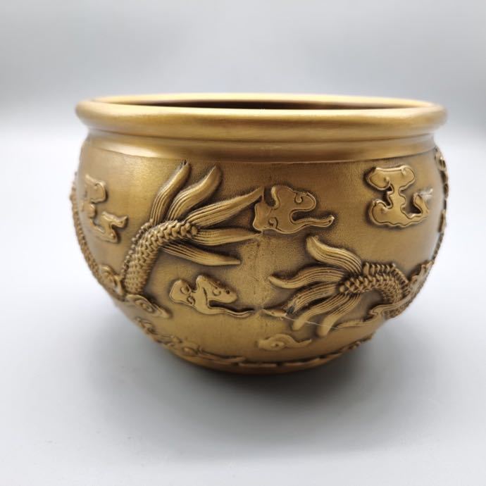 Pure Copper Ornaments Ashtray Cornucopia Basin Incense Burner Office Decoration