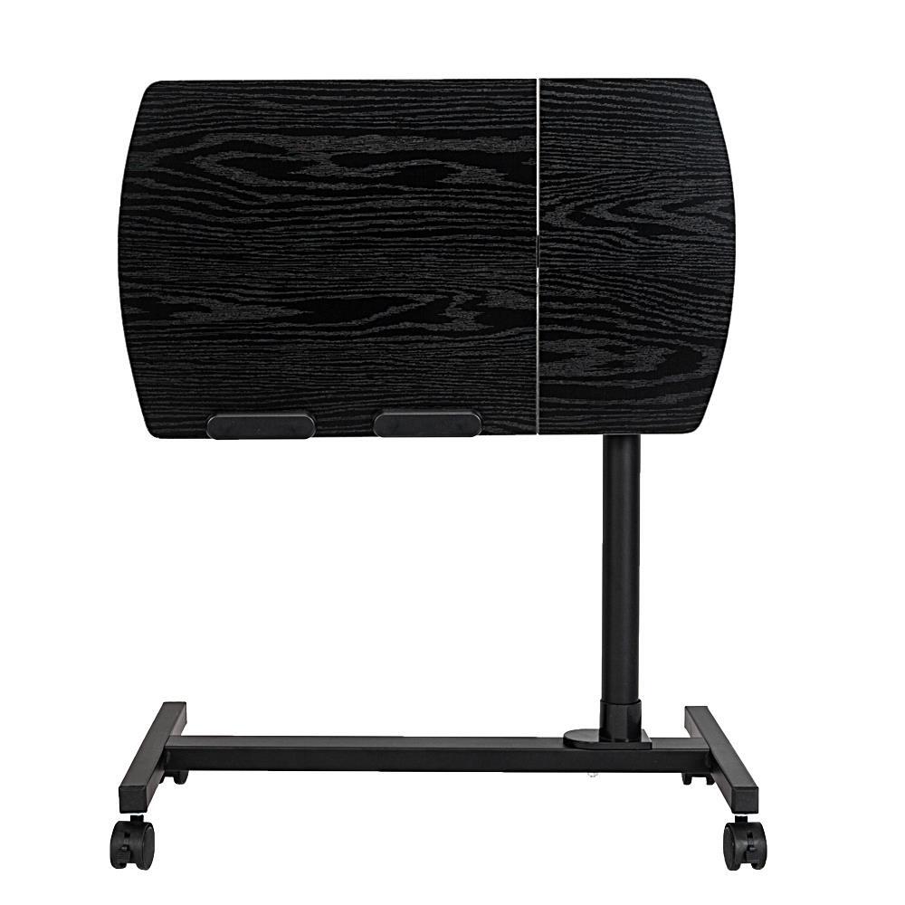 Height Adjustable Mobile Laptop Table Small Rolling Standing Desk for Sofa Bed