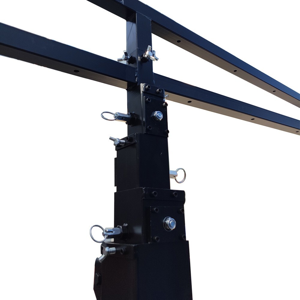 Height Adjust 2Layers Stage Bracket with 16 Lights Position Stand with Wheels