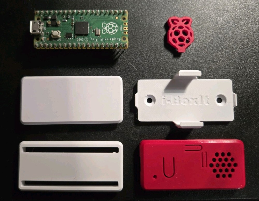 Qty 5 Raspberry Pi Pico Snap Cases w/ headerless wall mount option