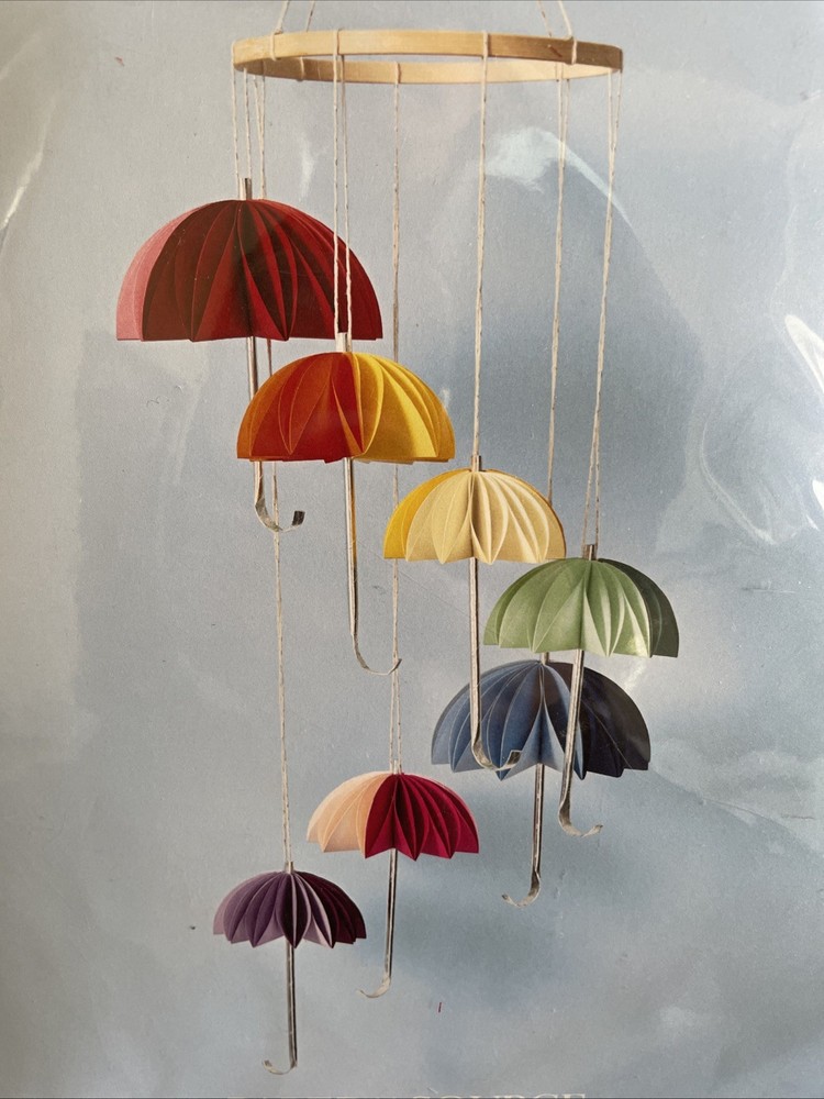 Paper Source ~ Rainbow Umbrella Mobile Kit~ New Sealed!