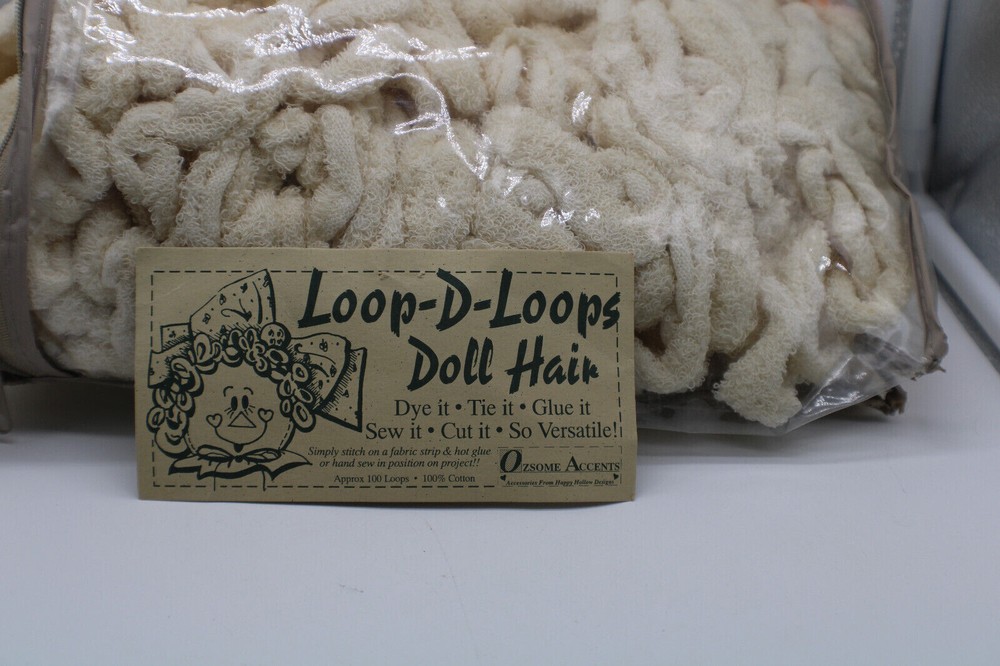 Loop-D-Loops Doll Hair White
