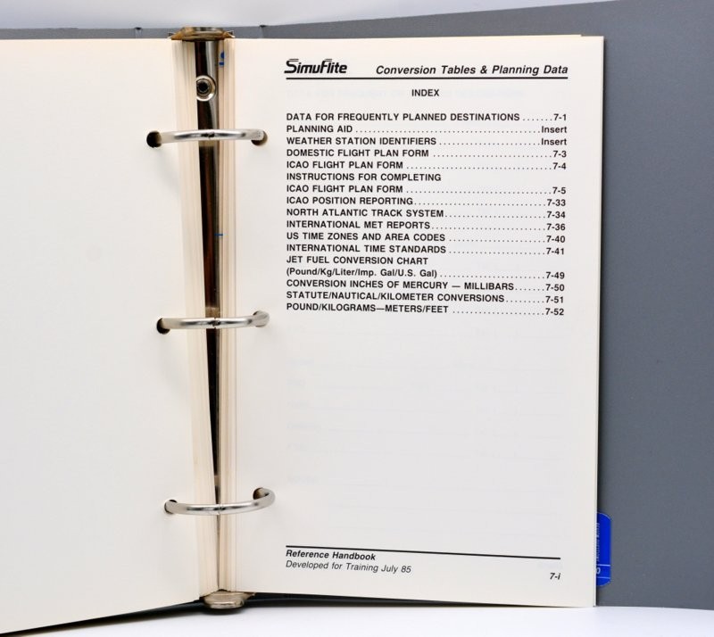 SIMUFLITE KING AIR 200 REFERENCE HANDBOOK, 1985