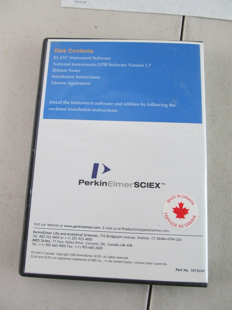 Perkin-Elmer SCIEX Elan V3.3 Software